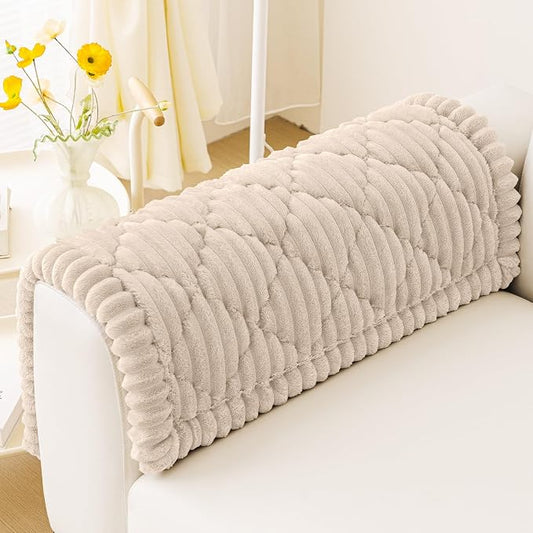 Smiry Couch Cover for Dogs Washable, Non Slip Fuzzy Pet Sofa Protector | Soft Thick Furniture Cover for Sofa, Loveseat and Sectional, Scratch & Pet Hair Resistant (Apricot, 27.6" x 27.6") by Smiry