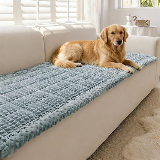 Couch Cover for Dogs Washable, Non-Slip Pet Couch Covers for Sofa, Fuzzy Dog Couch Cover Blanket Thick Soft Plush for Furniture Protector (Blue Gray, 27.6" x 47.2"/70 x 120cm) by Disayu