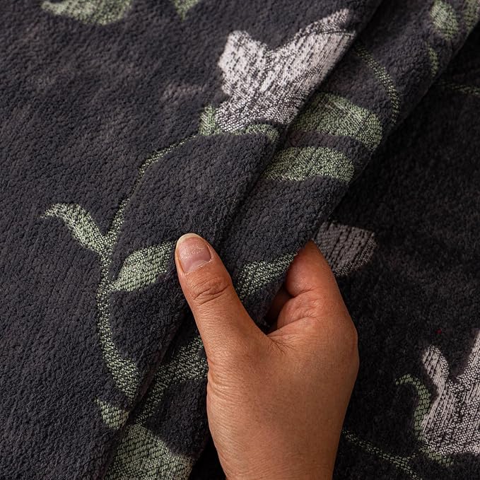 STACYPIK Luxury Floral Gray Sofa Cover for Dogs, Thick Botanical Garden Jacquard Couch Cover for 3 Cushion Couch, Washable Pet Couch Protector Slipcover for Sectional Multi-use Throw Blanket-71X150IN - Image 5