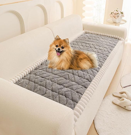 OTOB Couch Covers for 3 Cushion Couch Sofa Washable Non Slip Dog Sofa Cover | Gray, 27.6"x82.7", Pet Friendly, All Seasons, Modern Geometric Jacquard, Soft Breathable, Furniture Protector, Modern by OTOB