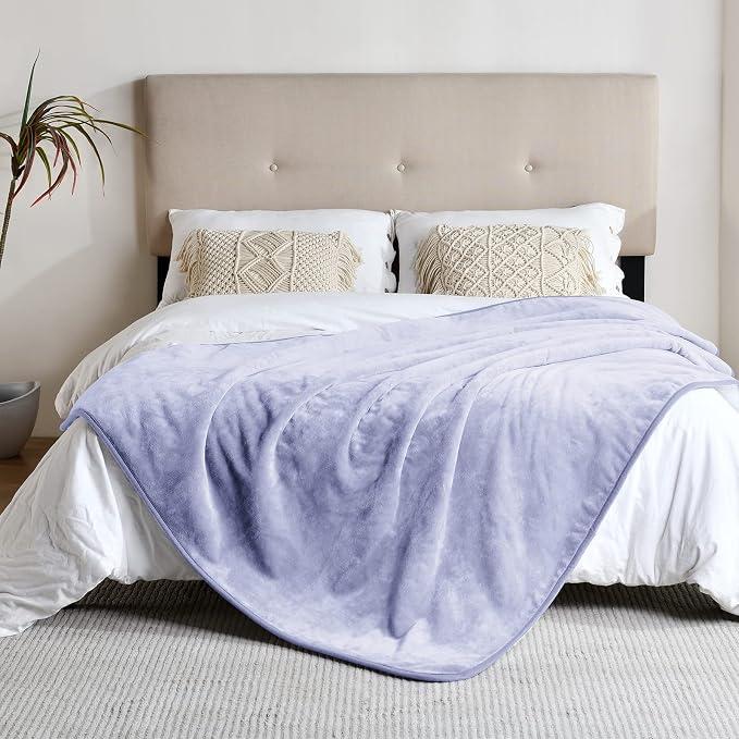 Waterproof Blanket for Bed Couch Sofa, Soft Liquid Pee Proof Pet Blanket for Dog Puppy Cat, Reversible Sherpa Fleece Furniture Protector (Lilac, 50x60 inches) - Image 3