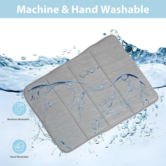 Dog Cooling Mat for Large Dogs – 47"x29" Orthopedic Memory Foam Pad for Summer, Hot Weather & Joint Relief | Washable, Non-Slip Crate Mat for Senior Dogs, Travel & Home(Grey) - Image 3