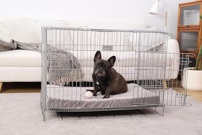 NUPIDA Orthopedic Dog Beds for Medium Dogs Waterproof Dog Bed for Crate, with Removable Washable Cover and Non-Slip Bottom, 29x18 Inch, Light Gray - Image 9