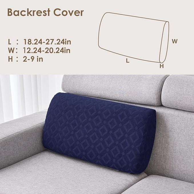 Genina Waterproof Couch Cushion Covers for Pets Washable Sofa Seat Covers | Non Slip,Stretch Jacquard Fabric,Pet Hair & Scratch Protection,Easy Installation,Furniture Protector,Back Cover - Image 2