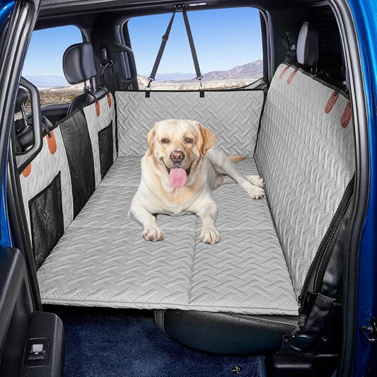 MAXFUT Dog Back Seat Extender for Truck,Dog Seat Cover Back Seat,Dogs Hammock,Hard Bottom Backseat Extender for Pet,Pet Seat Cover for F150/RAM1500/Silverado by Unknown