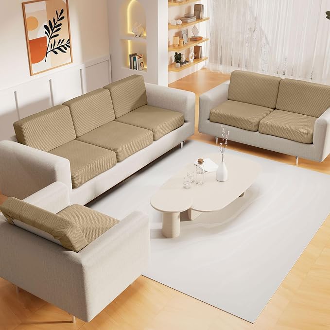 hyha Waterproof Sectional Couch Covers, Non Slip Sofa Cushion Covers | L Shape Sectional Fit, Stretch Jacquard Fabric, Elastic Bottom, Waterproof Protection (1 Piece for Chaise) - Image 7