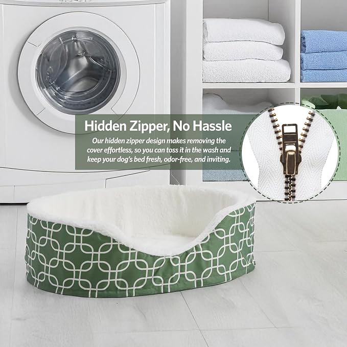 MidWest Homes for Pets Orthoperdic Egg-Crate Nesting Pet Bed w/Teflon Fabric Protector, Medium Green - Image 4