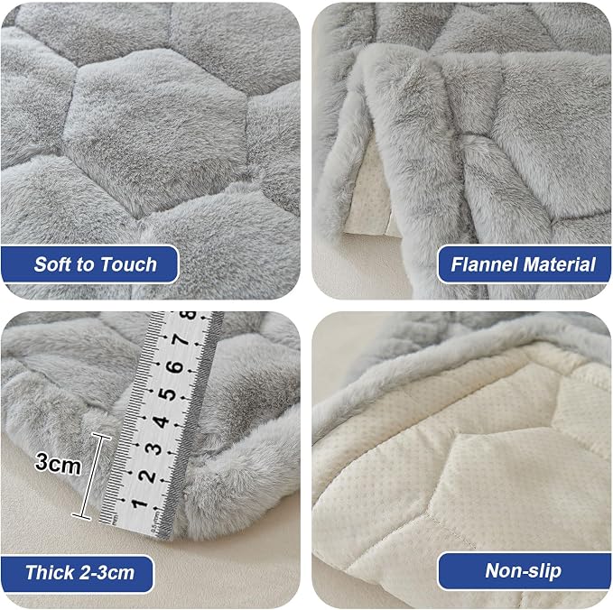 New Thick Sofa Covers Washable - Soft Flannel Universal Sofa Cover 2 3 4 Seater, Non-Slip Couch Cover, Couch Seat Covers Sofa Slipcovers Furniture Protector for Living Room (Grey, 90x160cm) - Image 6