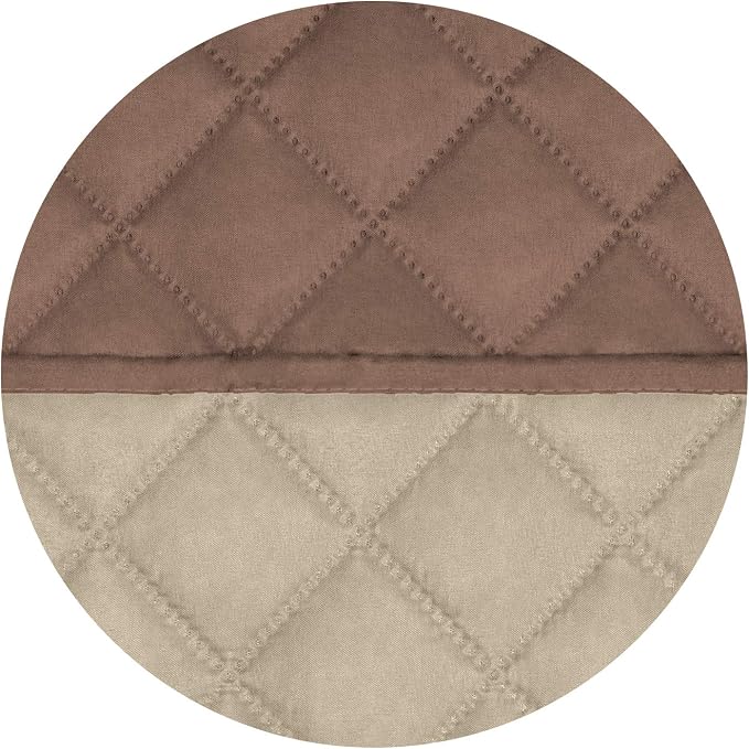 PureFit Reversible Quilted Sofa Cover, Water Resistant Slipcover Furniture Protector, Washable Couch Cover with Non Slip Foam and Elastic Straps for Kids, Dogs, Pets (Large, Brown/Beige) | Brown/Beige, Water Resistant Couch Protector, Washable Pet Couc... - Image 5