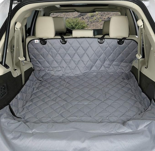 4Knines SUV Cargo Liner for Dogs – Dog Trunk Cover – Heavy-Duty, Waterproof Pet Seat Protector – Durable Cargo Liners for Dogs – USA-Based Company - Large (Grey) by 4Knines