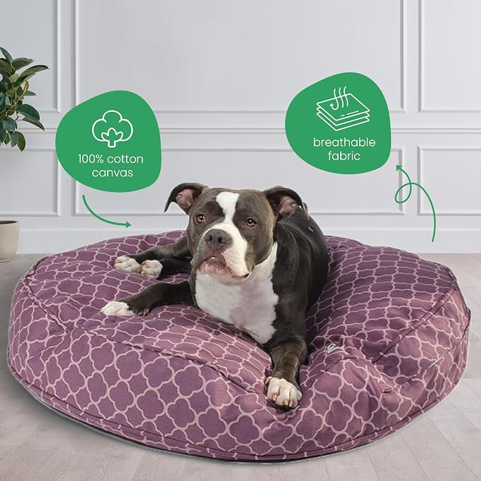 Molly Mutt Petite Dog Duvet Cover - Round - Royals Print - Measures 20’’ x 4’’ - 100% Cotton - Durable - Breathable - Sustainable - Machine Washable Dog Bed Cover - Pre-Shrunk - Image 4