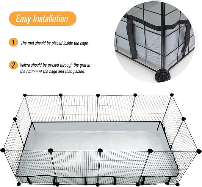 DZWLKJ Guinea Pig Cage Liner, Waterproof and Washable Base, 28"X56", Suitable for Rabbits, Bunny, Chinchillas, Hedgehog, Ferrets and Other Small Animals - Image 5