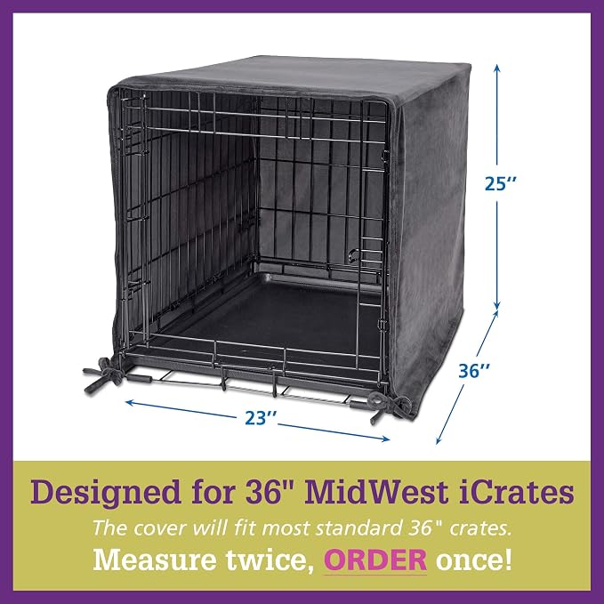 Pet Dreams Dog Crate Cover & Mat- Breathable Non-Toxic Kennel Topper for Single-Door Crates, Fits iCrate Dog Cages 18, 24, 30, 36, 42, 48 Inches (Pink, Large, 36“) - Image 5