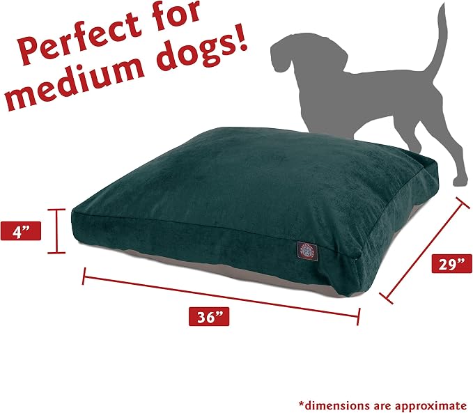 Majestic Pet Villa Rectangle Dog Bed Washable – Non Slip Comfy Pet Bed – Crate Bed with Removable Washable Cover – Kennel Bed for Sleeping, Polyester Fiber, Medium, Marine - Image 3
