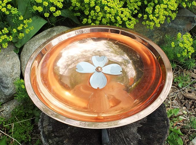 Achla Designs Dogwood Copper Birdbath with Tripod Stand - Image 10