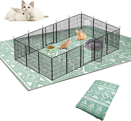 BNOSDM 79" X 55" Washable Bunny Cage Liners Large Rug for Rabbits Large Non Slip Pad for Bunnies Resuable Rabbit Cushion for Chinchillas Cats Guinea Pigs Ferrets Dogs by BNOSDM