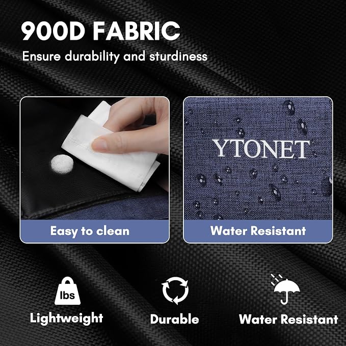 Ytonet Wearable Cleaning Caddy Bag, Large Cleaning Supplies Organizer with 4 Foldable Dividers, Kitchen Caddy Organizer with Handle & Adjustable Shoulder Straps for Cleaners & Housekeeper, Blue - Image 4