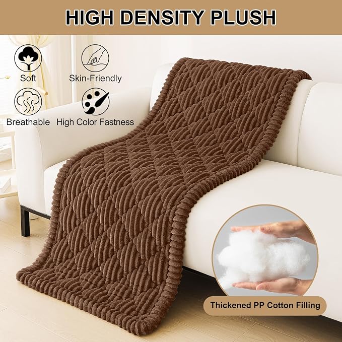 Smiry Couch Cover for Dogs Washable, Non Slip Fuzzy Pet Sofa Protector | Soft Thick Furniture Cover for Sofa, Loveseat and Sectional, Scratch & Pet Hair Resistant (Chocolate, 27.6" x 82.7") - Image 9