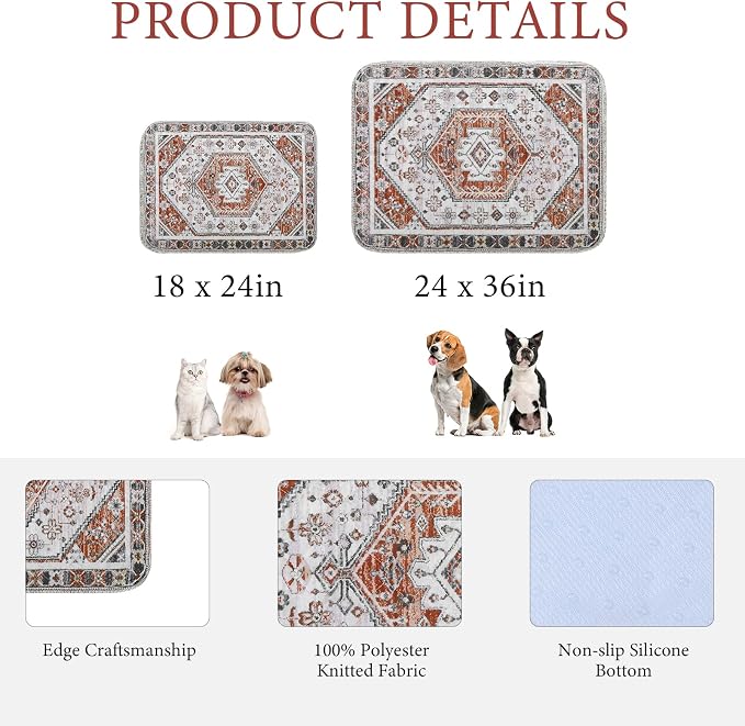 Homimp Washable Pee Pads for Dogs, 2 Pack Reusable Puppy Pads Waterproof,Absorbent and Leakproof Dog Pee Pads,Non Slip Puppy Training Pads, Pet Mat for Floor, Crate, Couch, Whelping, Brown 24"x36" - Image 5