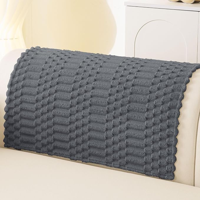 Smiry Waterproof Couch Covers for Dogs Washable, Non Slip Pet Sofa Cover | Plush Scratch Resistant Flannel Furniture Protector for Dogs, Dark Grey, 36" x 36" by Smiry