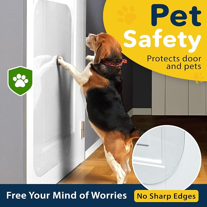 PROTECTO 2-Pack Door Protector from Dog Scratching, 30x20 - Door Guard | Clear Door Scratch Protector & Screen Door Protector for Cats, Scratch Shield - Window, Wall, Sliding Doors, Indoor Outdoor - Image 7