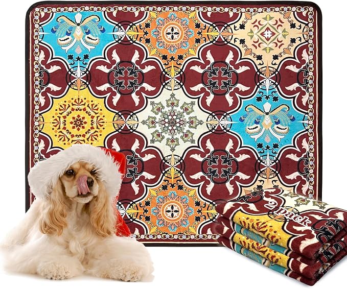 Qeils Washable Pee Pads for Dogs, Reusable Puppy Pads 36"x 41" 2 Pack | Leak-Proof, Super Absorbent Potty Training Pads With Non-Slip Backing For Crates, Floor, Playpen, Whelping & Furniture by Qeils