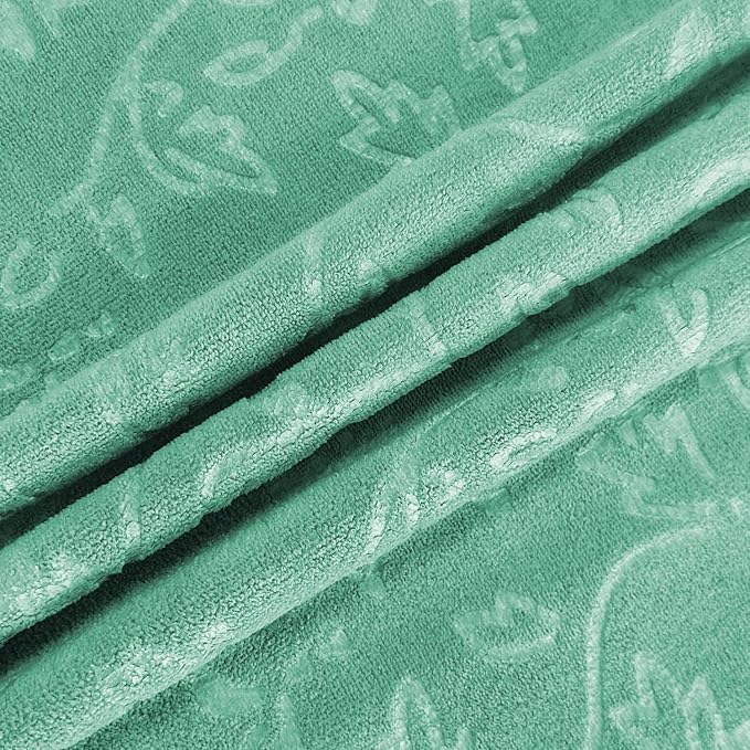JML Microfiber Bath Towels Set, 2 Pack, 30" x 60", Green-Floral Embossed | Oversized, Soft, Absorbent, Fast Drying for Shower Sauna Yoga Swimming Sport Fitness Gym Pool - Image 3