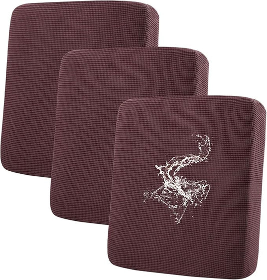 hyha Waterproof Couch Cushion Covers for Pets, Non Slip Sofa Seat Cover | Stretch Jacquard Fabric, Elastic Bottom, Non Slip Fit, Waterproof Protection, Pet Hair Protection (3 Pieces) by hyha