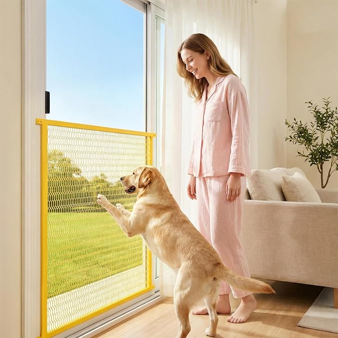 Guardian Steel Pet Grille Screen Door Protector for Dogs Pets Cats Scratch Protector Replacement RV Screen Door Guard Pet Proof Screen Door (Yellow, 36 Inch) - Image 2