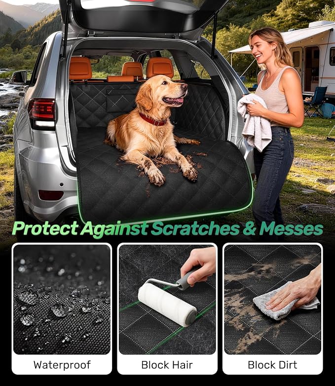 Zanch SUV Cargo Liner for Dogs, 3D Protection, Padded Sides & Bumper Flap | Waterproof, Durable, and Resistant to Scratches and Chewing; Easy to Install, Fold, Store, Wipe Clean, or Machine Wash. - Image 3