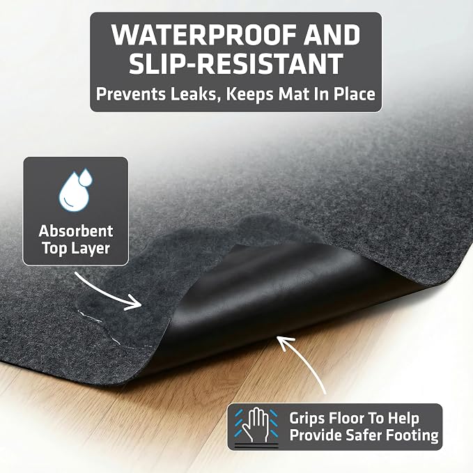 Drymate 2-Pack Jumbo Dog Playpen Mat (60x74), Absorbent, Waterproof, Slip-Resistant, Machine Washable, Reusable Puppy Pad for Training, Whelping, Housebreaking, Incontinence, Crate, Kennel (USA Made) - Image 3
