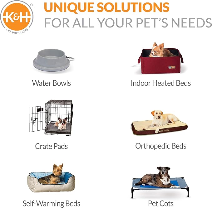 K&H Outdoor Elevated Dog Bed - Cooling Raised Dog Bed for Large & Extra-Large Pets, Breathable Mesh Center Hammock Design, Indoor/Outdoor Washable Cover, Portable Metal Frame, Gray, XL 50x32in - Image 10