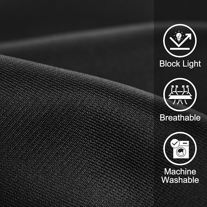 POPETPOP Universal Bird Cage Cover, Good Night Parrot Cage Cover for Birdcage Accessories, Washable&Breathable (Black, Large) - Image 5