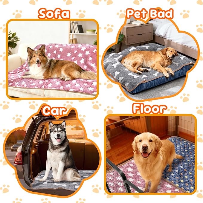 3 Pcs Dog Blanket Super Soft Pet Puppy Blankets Calming Dog Blankets for Small, Medium Large Dogs Warm Sleep Mat Washable Dog Blanket for Puppy Cat (42"×30") - Image 7