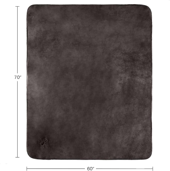 PETMAKER Dog Blanket - 60x70in Reversible Sherpa Blanket - Throw Blankets for Bed, Couch, or Car - Machine Washable Puppy Essentials (Charcoal) - Image 9