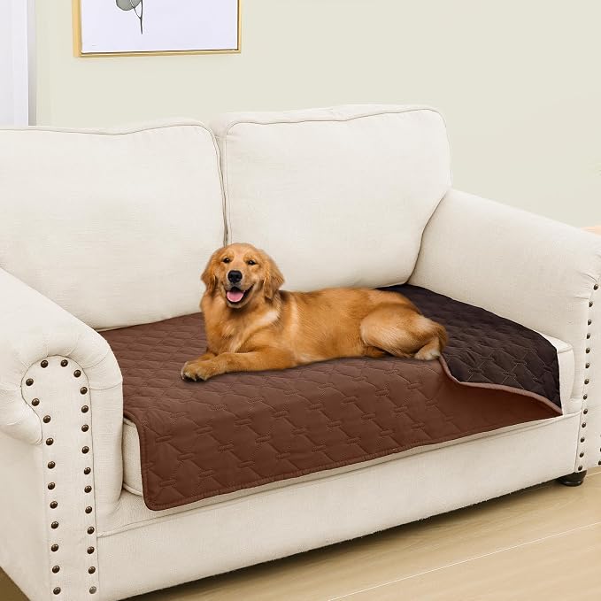Smiry Waterproof Dog Bed Cover Blanket, Reversible Pet Blanket | Soft Reversible, Washable Leakproof Cats Dogs Couch Cover for Sofa, Couch, Furniture (30x53 Inch) by Smiry