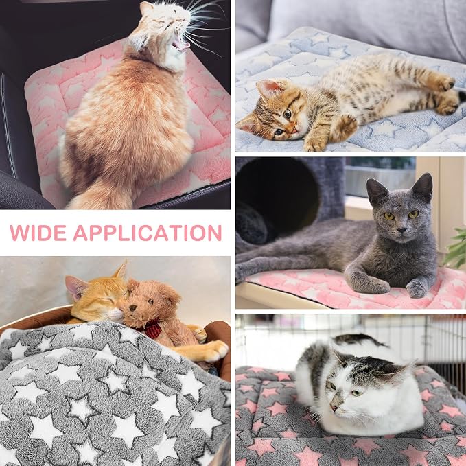 VitalCozy 4 Pcs Dog Crate Pads, Ultra Soft Warm Washable Anti-Slip Kennel Bed Mat for Pets, Reversible, Replaceable, Cage Liner for Small Medium Large Dogs and Cats(18 x 14 x 1.6 Inch,Star,Colorful) - Image 5