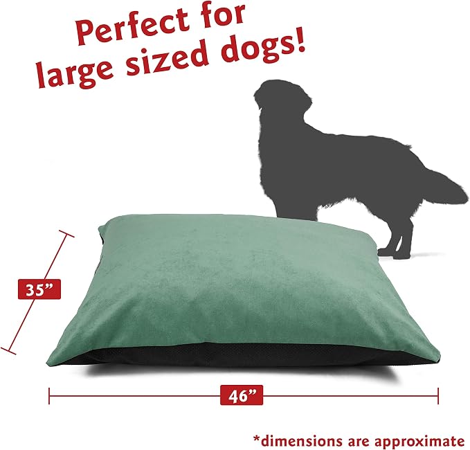 Majestic Pet Azure Comfort Dog Bed Washable, Non-Slip Large Rectangle 46 x 35 Inch Breed Dog Kennel Crate Pillow Bed - Villa Azure - Image 2