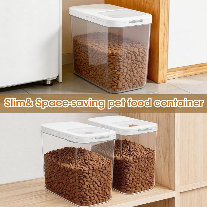 TBMax Dog Cat Food Storage Container 12Lbs with Airtight Flip-up Lid, Large Pet Food Dog Treat Container with Scoop, Airtight Food Storage Bin for Kitchen Organization - Image 4