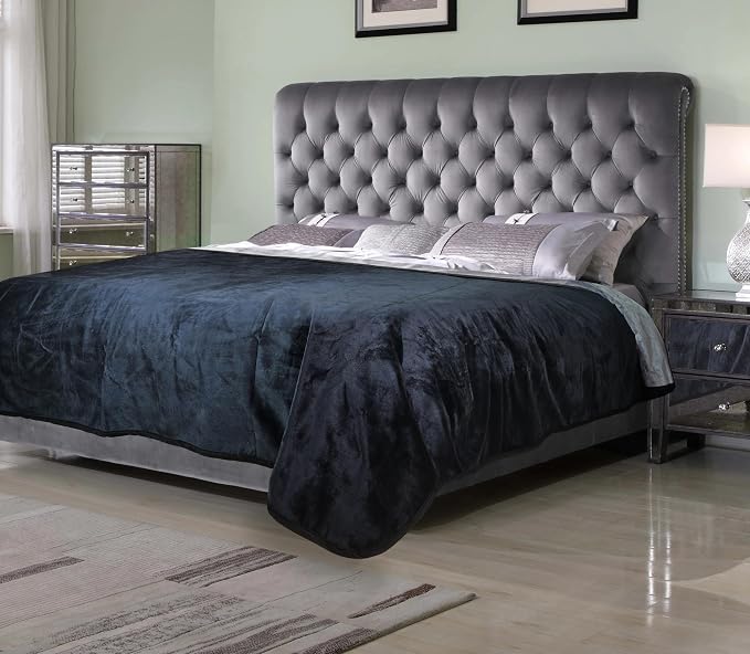 Waterproof, Super Soft, Leak Proof, Totally Pee Proof, EZ-Wash, Durable (60"x50", Black/Grey) Two-Color Reversable, 3 Layer Blanket, Adults, Pets, Dogs, Cats by WESBRADWaterproofBlankets