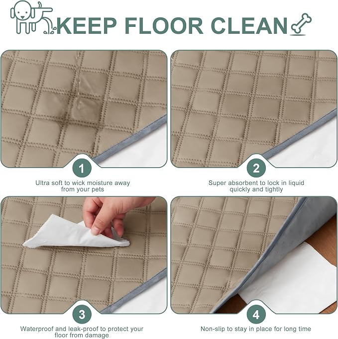 Eterish Reusable Washable Pee Pads for Dogs Large/Extra Large 36'' x 41'' 2 Pack, Absorbent Pet Puppy Dog Training Pads Non-Slip, Waterproof Whelping Potty Pads for Dogs Leak-Proof - Image 3