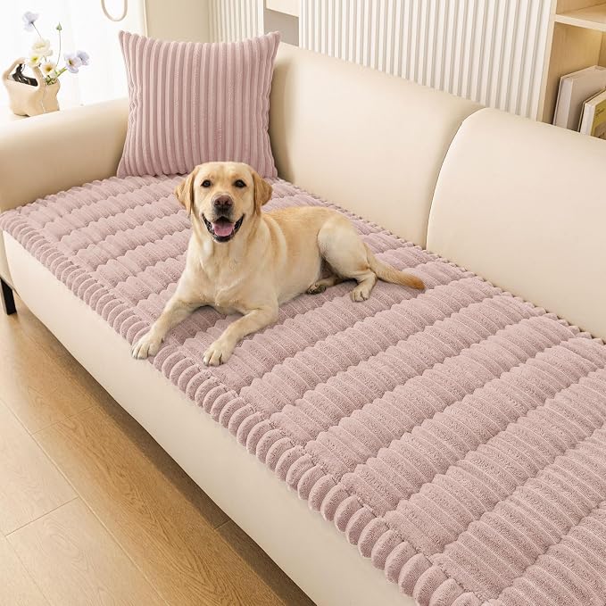 Smiry Couch Cover for Dogs, Non Slip Washable Sofa Protector for Pets | Soft Furniture Cover for Leather & Fabric Couches, Cozy Protect Against Fur, Dirt & Messes, Pet Friendly, 27.6"x88" by Smiry