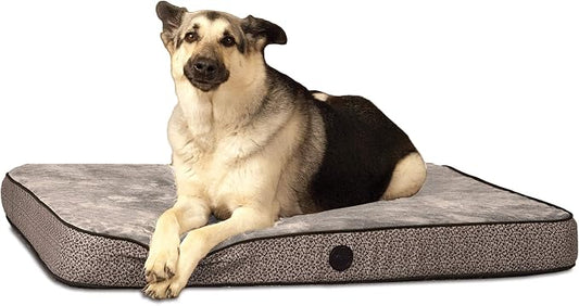K&H Pet Products Superior Orthopedic Dog Bed Gray Paw Bone Print Large 40 X 50 Inches by KHPetProducts