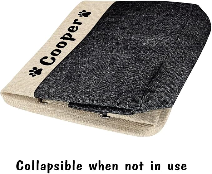PET ARTIST Collapsible Dog Toy Storage Basket Bin with Personalized Pet's Name - Rectangular Storage Box Chest Organizer for Toys, Clothing, Apparel & Accessories (Black Big One) - Image 5