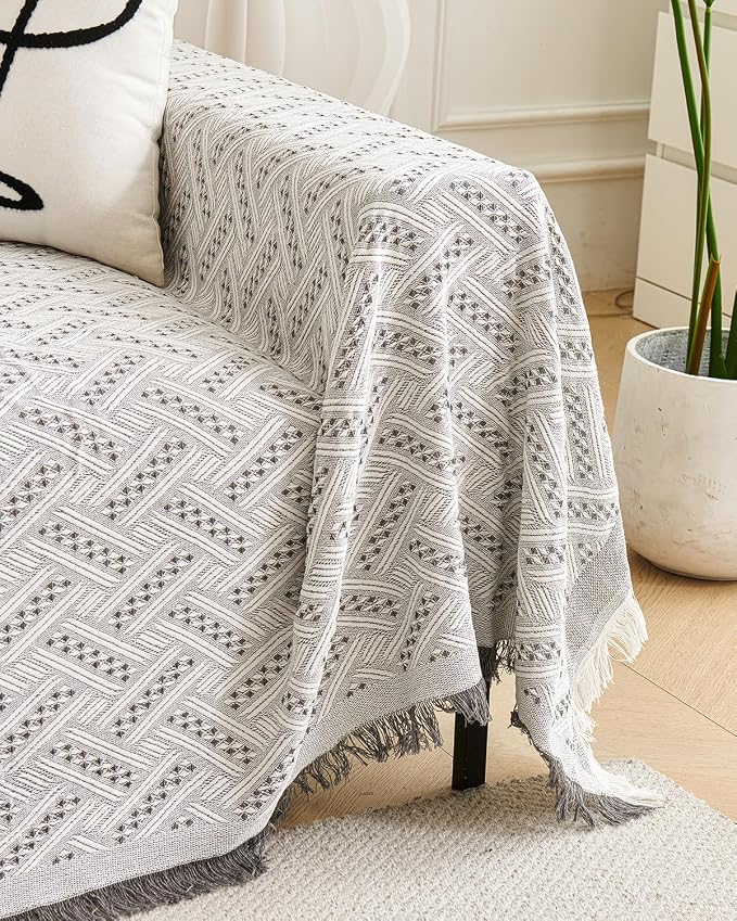AIVIA Couch Cover Sheet Blanket, Oversized Couch Covers for 3-4 Cushion High Backed High Backrest Sofa, Extra Large Furniture Decoration Covers Sofa Slipcovers, L Shape U-Shaped Sectional Protector - Image 5