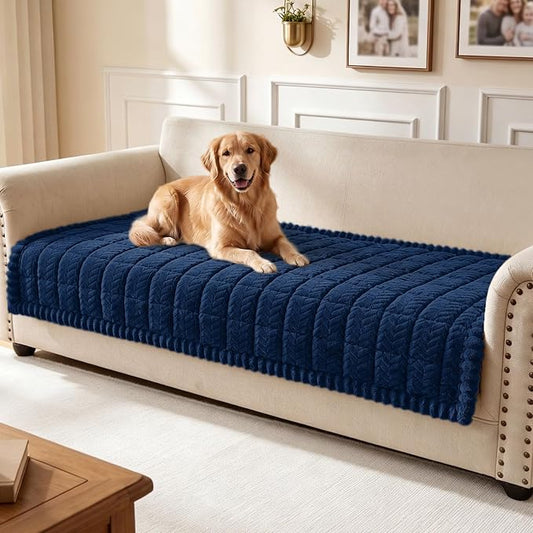 Smiry Couch Cover for Dogs, Non Slip Fuzzy Pet Sofa Covers Washable | Sofa Slipcovers for 2-3 Cushion Couch, Soft Thick Furniture Protector for Cats Dogs, Against Fur, Dirt, Scratch (35.4"x63") by Smiry