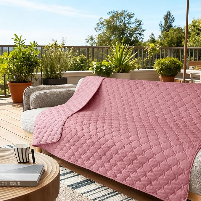 gogobunny 3X Stronger Waterproof Pet Blanket, Scratch Proof Furniture Protector for Dogs Cats, Reversible Cover 82x102 Inch, Dark Pink/Light Pink - Image 8
