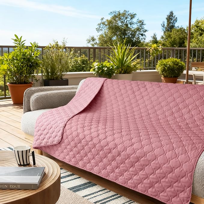 gogobunny 3X Stronger Waterproof Pet Blanket, Scratch Proof Furniture Protector for Dogs Cats, Reversible Cover 52x82 Inch, Dark Pink/Light Pink - Image 5