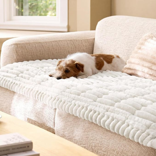 Bedsure Comfyfleece™ Couch Covers for Dogs, Non-Slip Sofa Covers for Pets | 300gsm Thick Quilted Padding, Ultra-Soft Corduroy Flannel, Machine Washable, for Small 3-Seater / Large Loveseat, 70" by Unknown