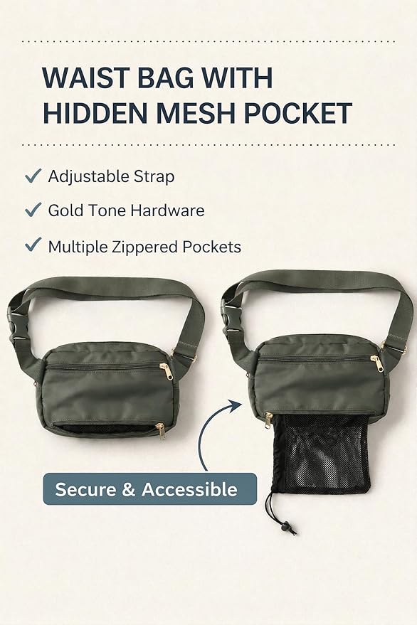 Dog Walking Fanny Pack, 4-in-1 Dog Walking Accessories Kit with Crossbody Dog Walking Bag, Hands-Free Rope Leash, 12oz Water Bottle & Poop Bag Dispenser, Treat Pouch for Training (Olive Green) - Image 5